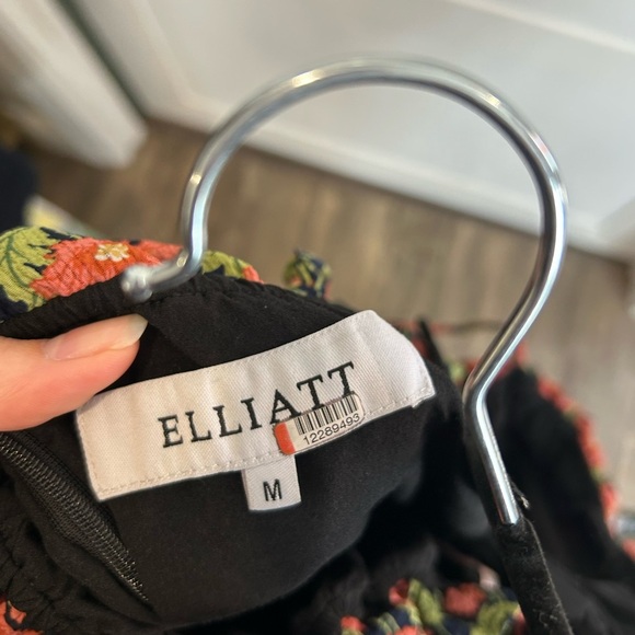 Elliatt Floral Ruched Midi A Line Dress M - Picture 5 of 7